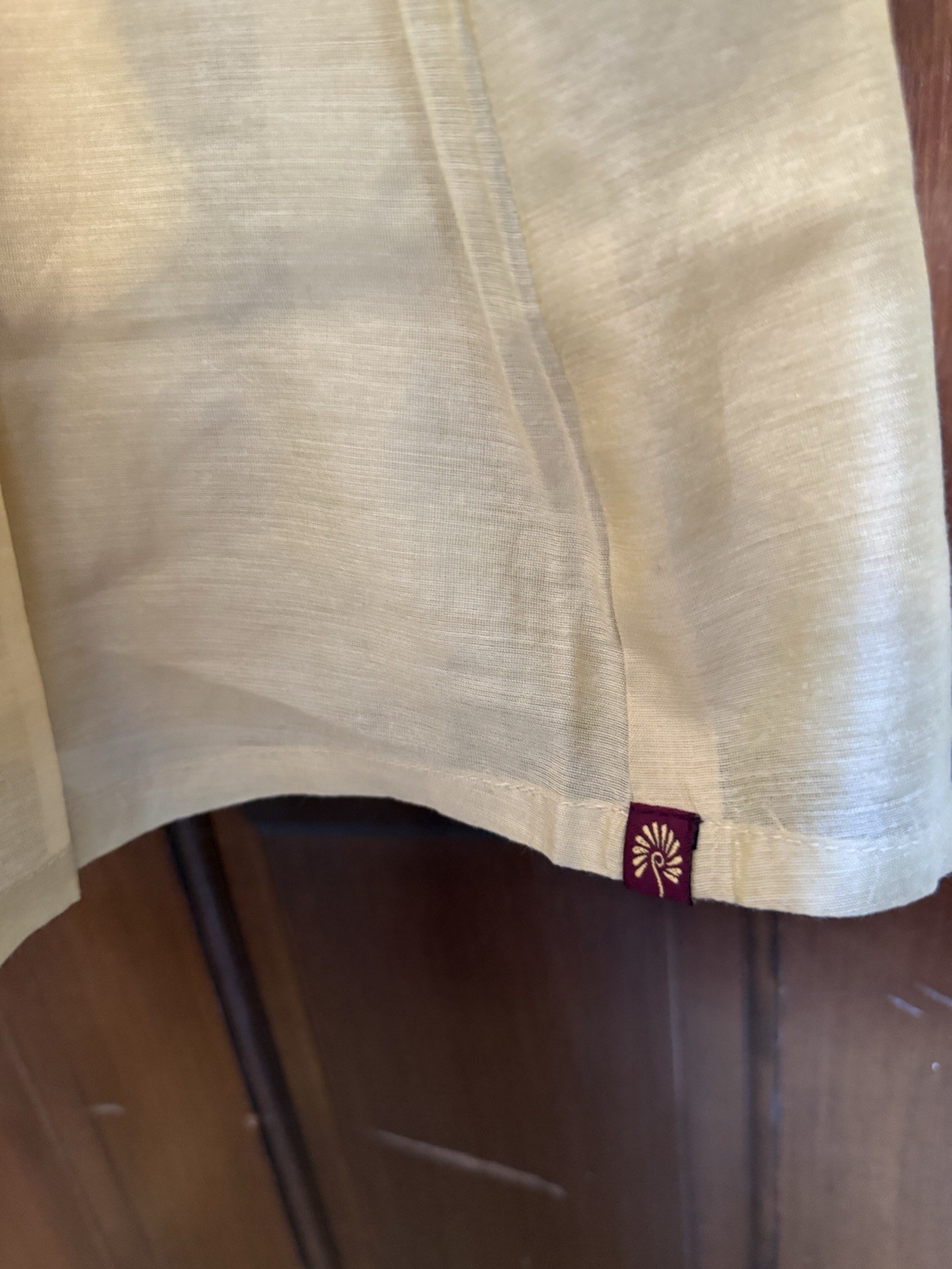 Rangavali Women Beige Gold Khadi silk lined Kurta Size 38 MPN RNK019