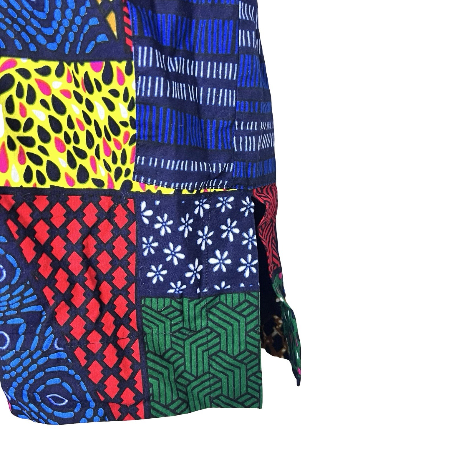 Blue African Print Unisex Shirt w/ Multi Color Design