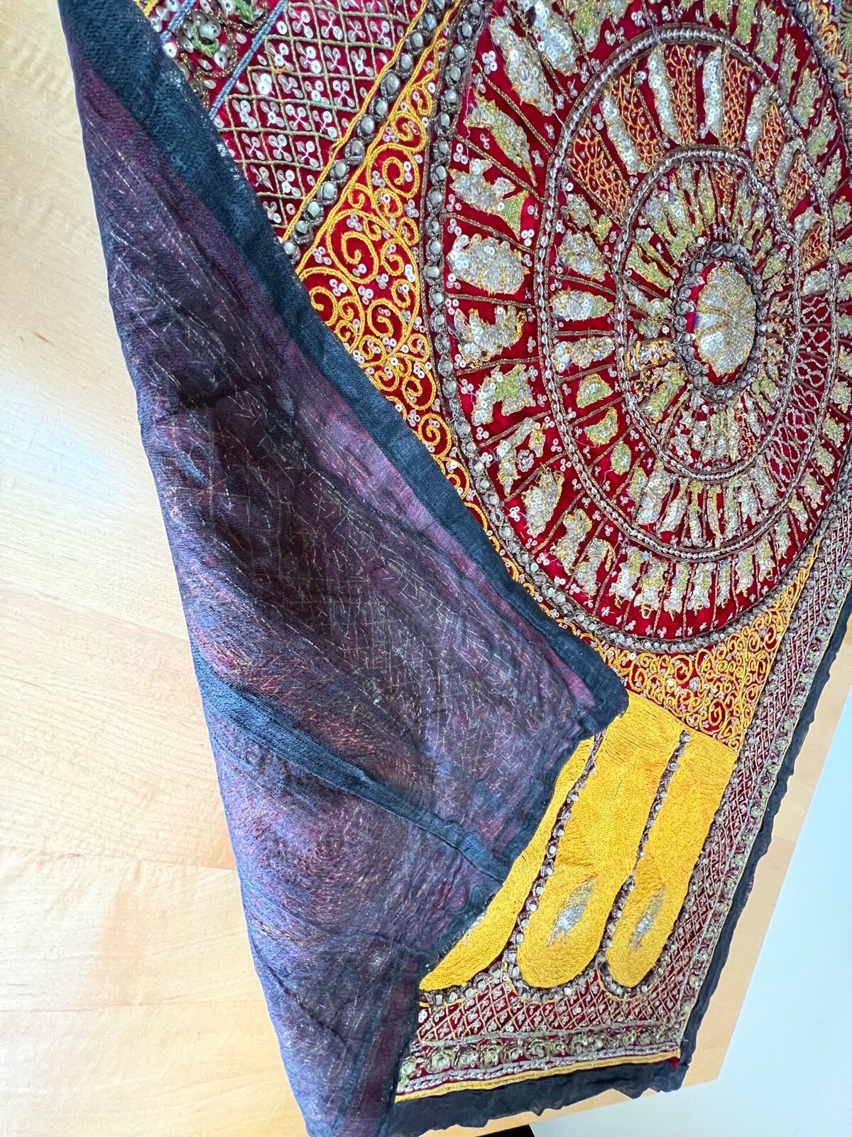 Spectacular Vintage Embroidered Wall hanging from Thailand