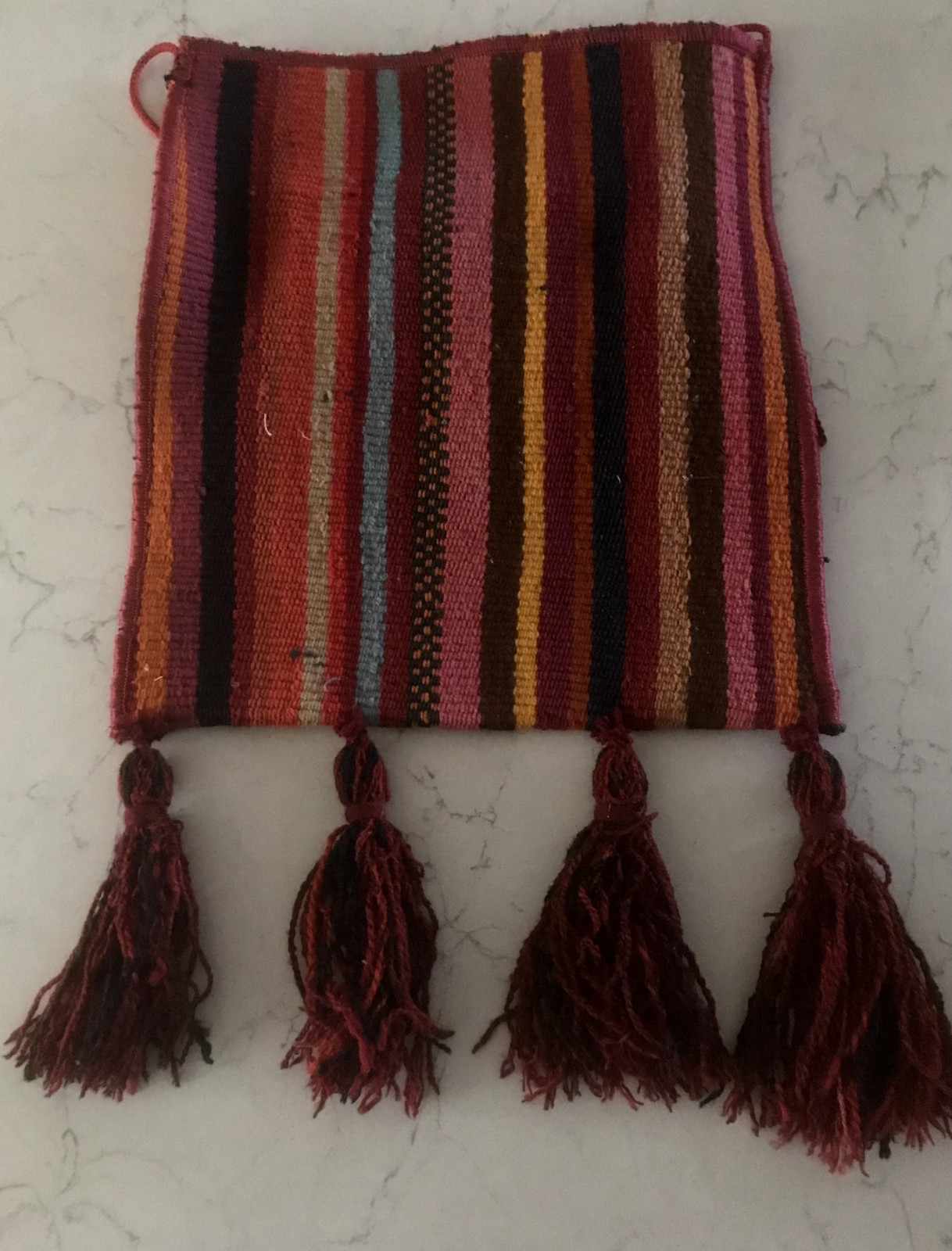 Traditional handcrafted wool bag/bread bag(kinif)from palestinian heritage.