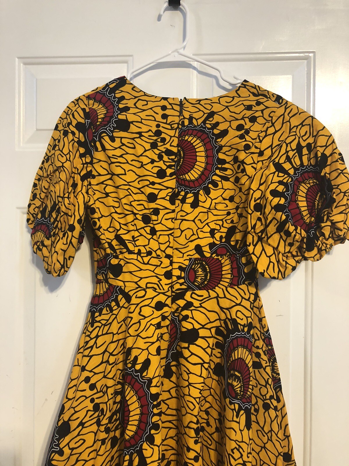 OFUURE African Print Dress w/ Ruffle Sleeves/ Beautiful Size S
