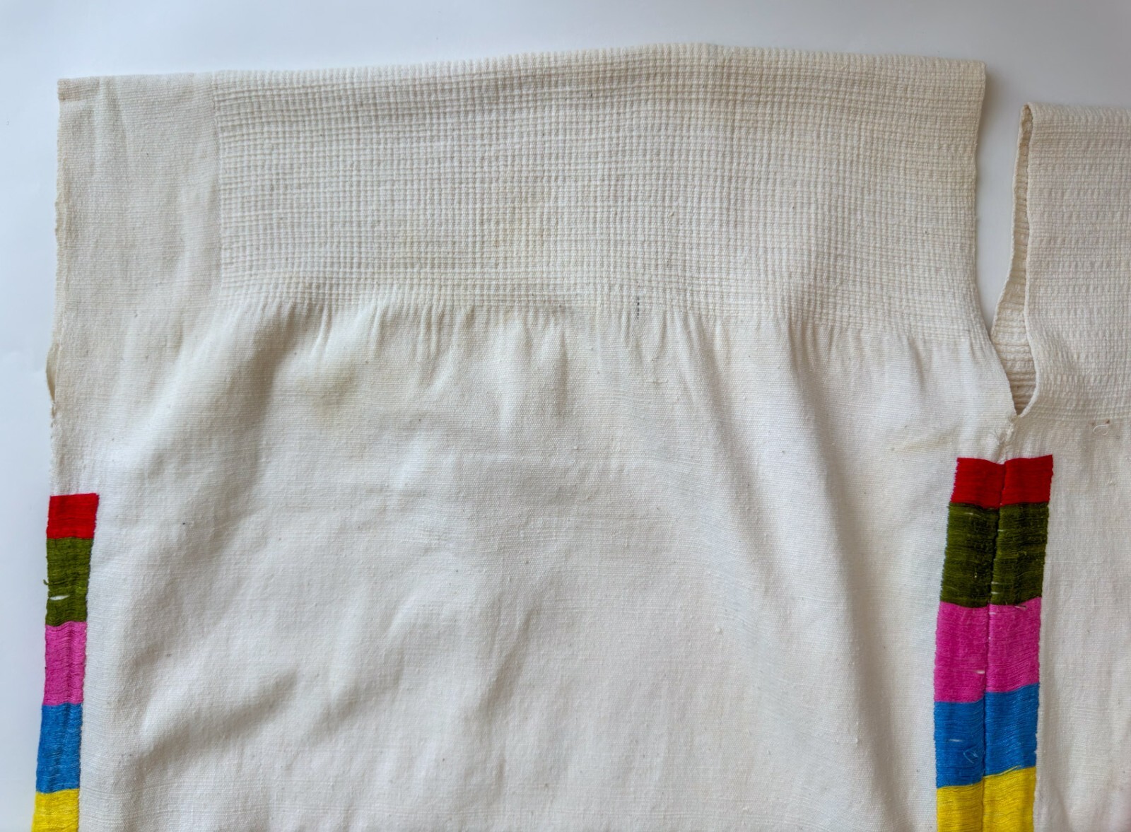 Rare Authentic Vintage Mexican Textile Zapotec Huipil Tunic Yalalag Oaxaca 60’s