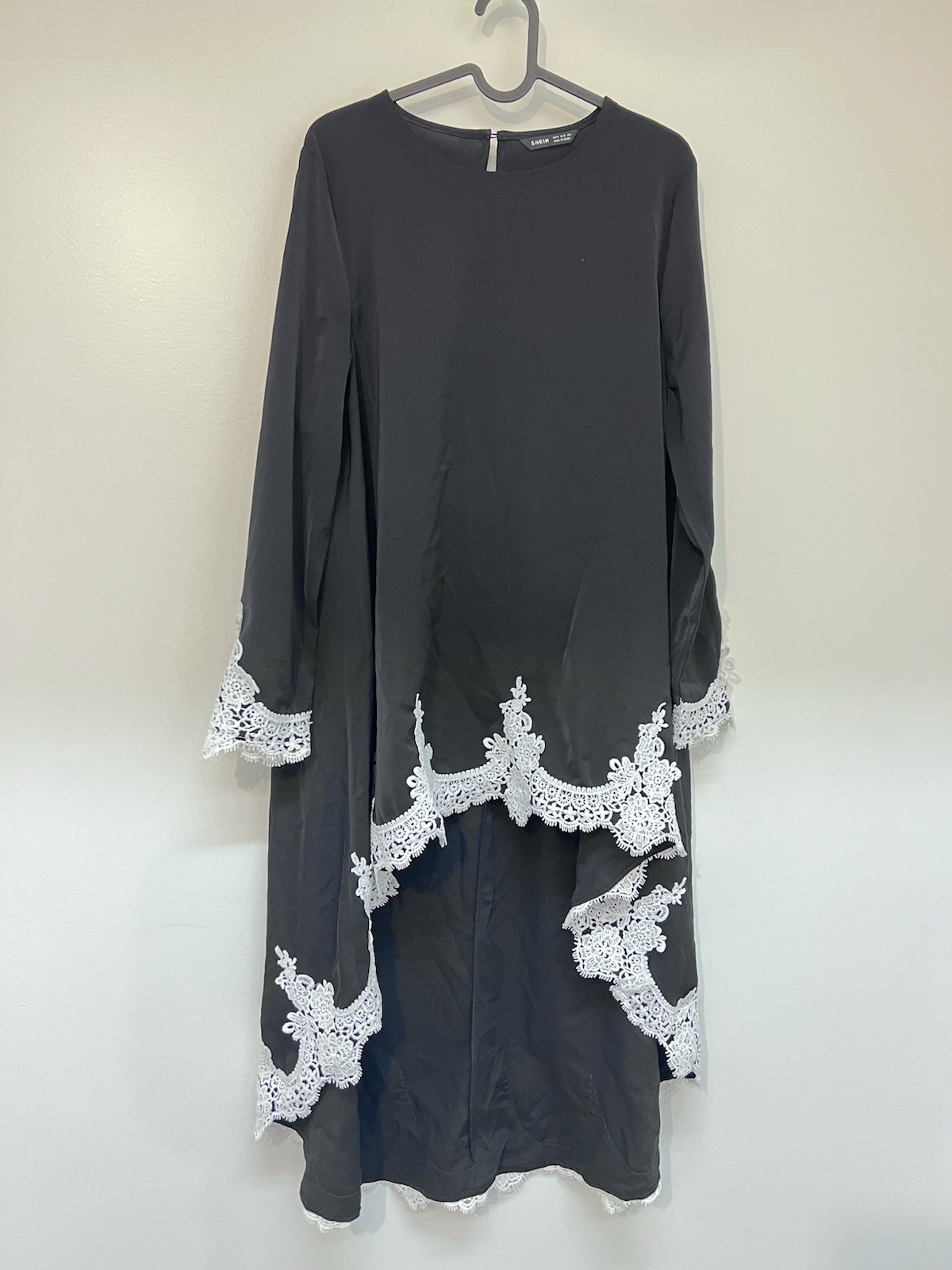 Shine One Piece Black/white Women’s Dress , Full Sleeves 38 US 6 Size