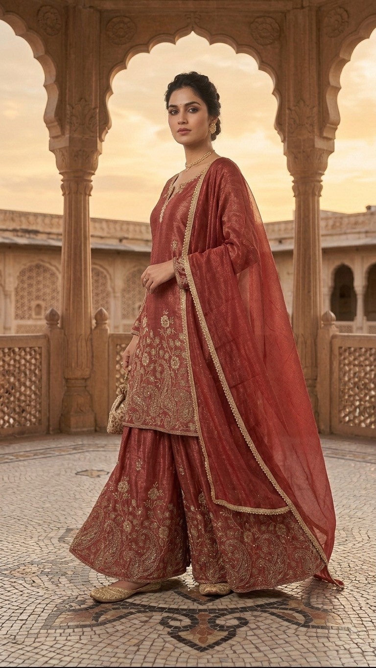 Indian Ethnic Salwar Kameez Palazzo Suit Wedding Party Wear Bollywood Outfit