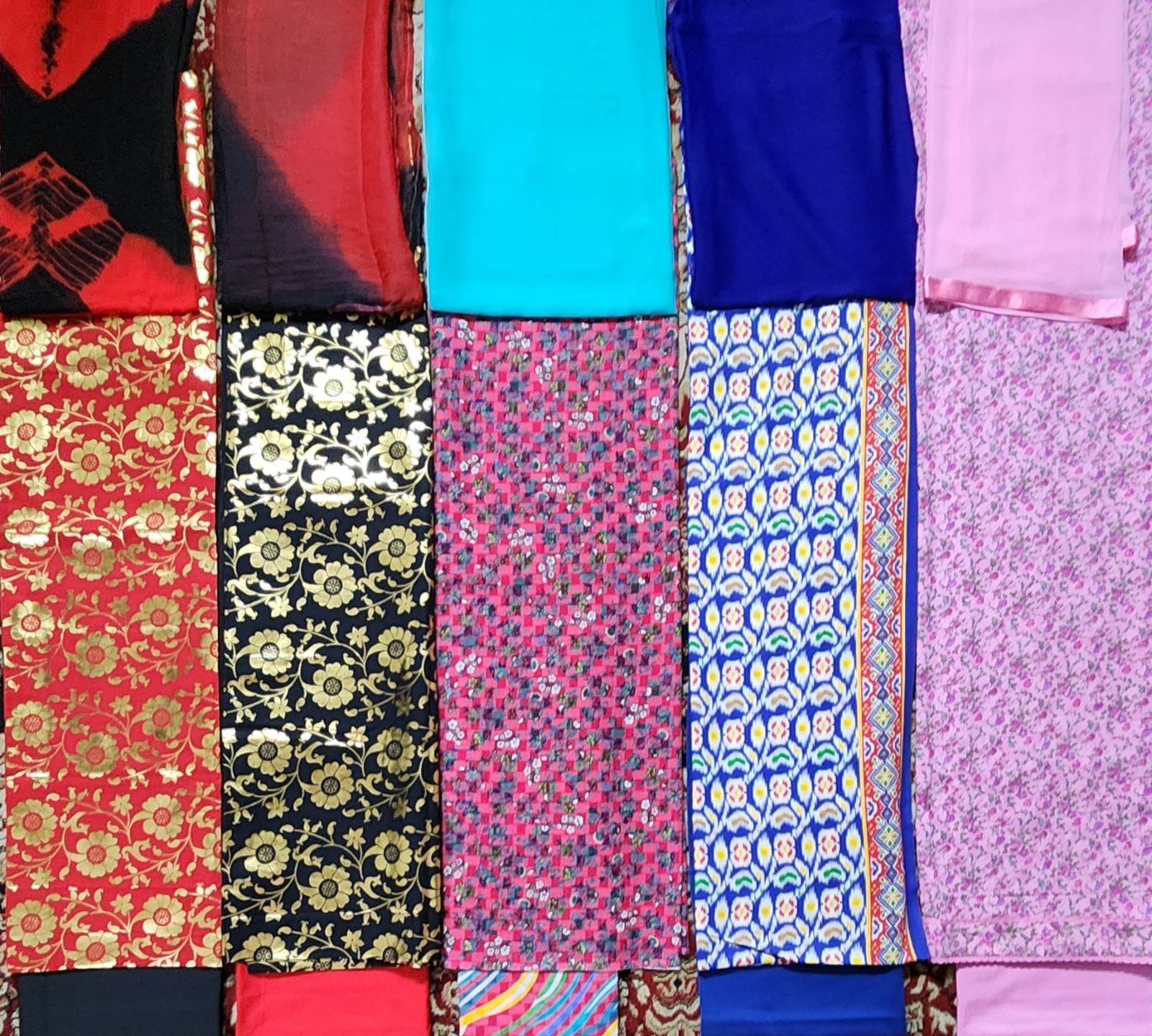 3 Peice Cotton Blend Unstitched open fabric Salwar Kameez dupatta suit Set