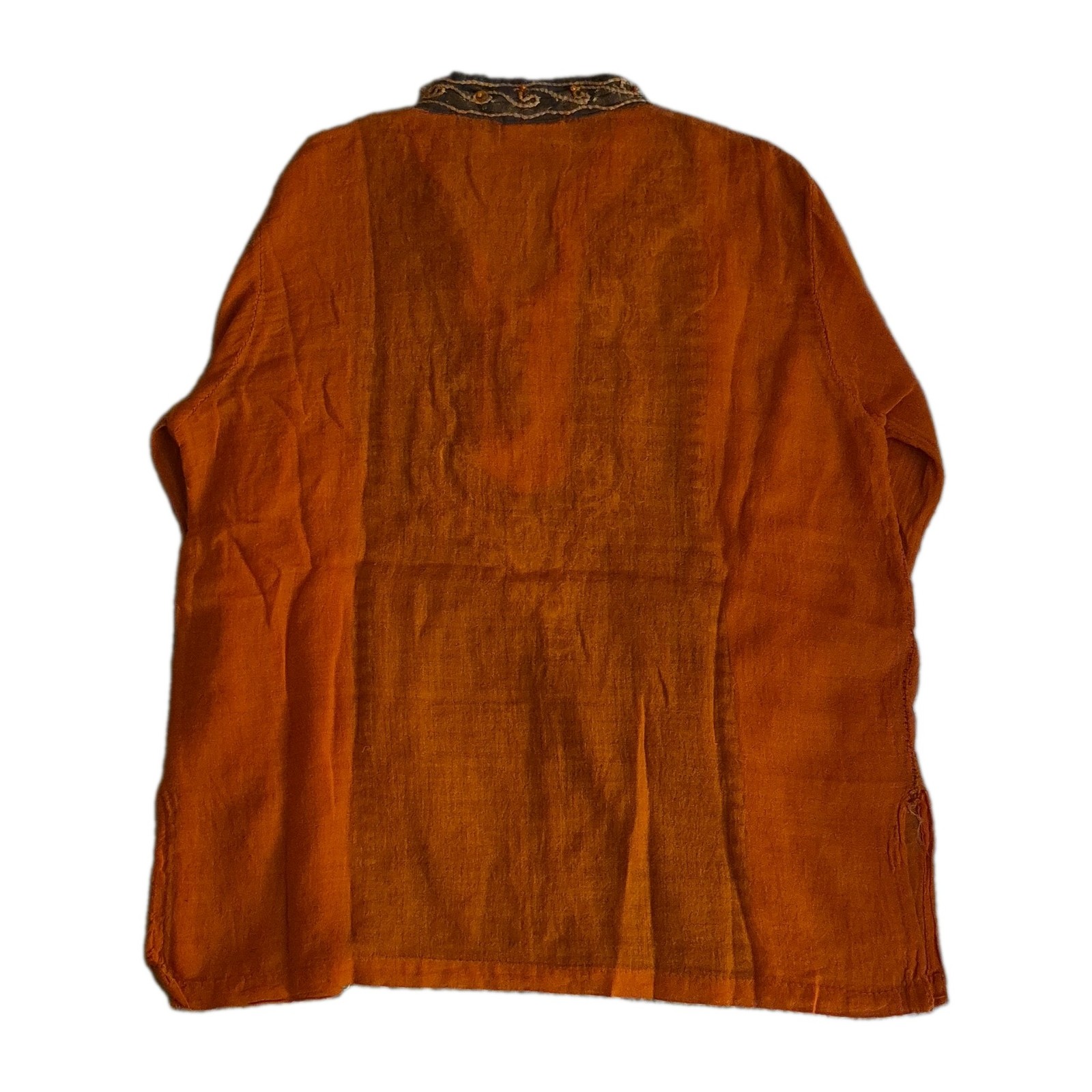 Orange Embroidered Cotton Kurta/Kurti Tunic Children’s Size 4