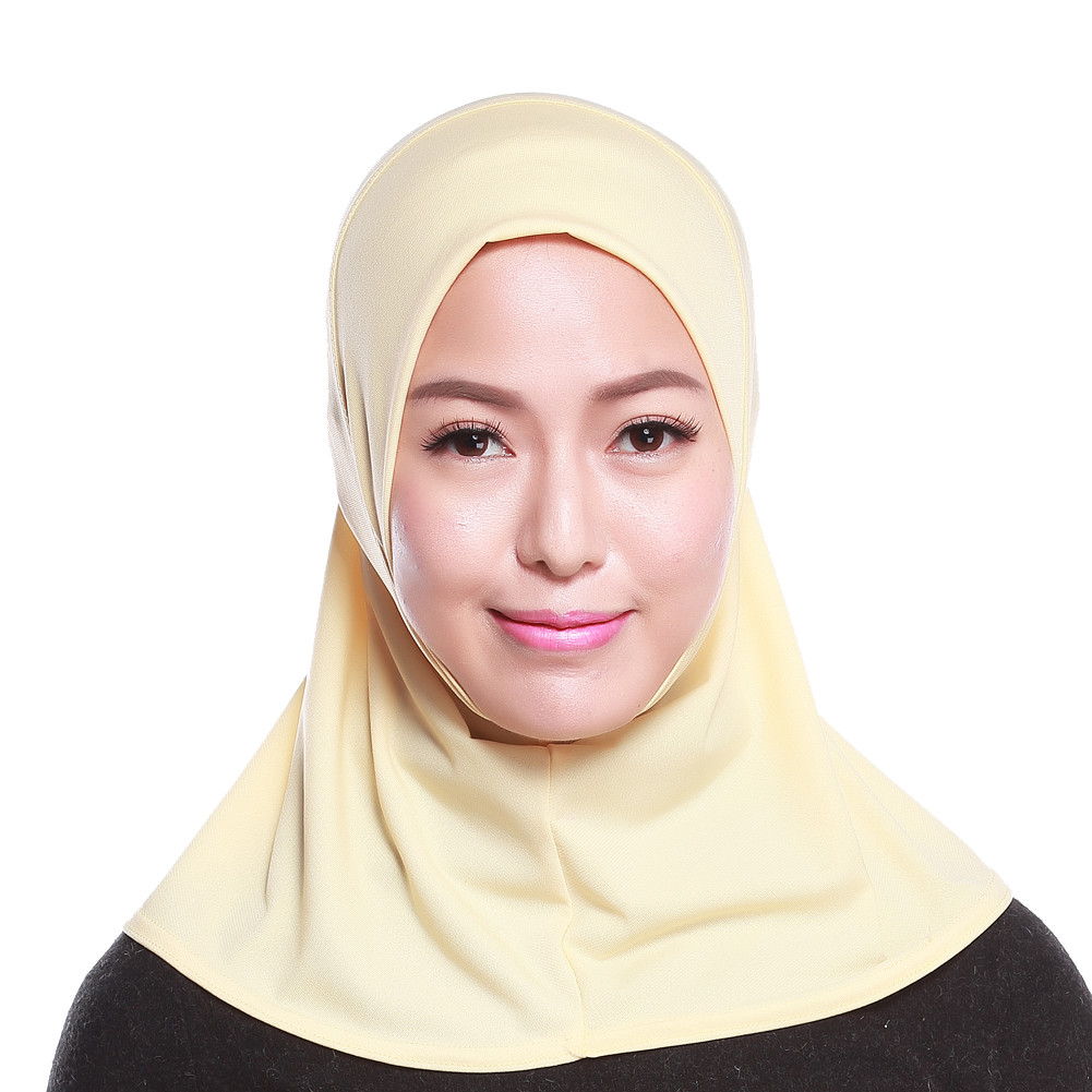 Islamic Amira Hijab Solid Color Bonnet Muslim Women Instant Turban Underscarf