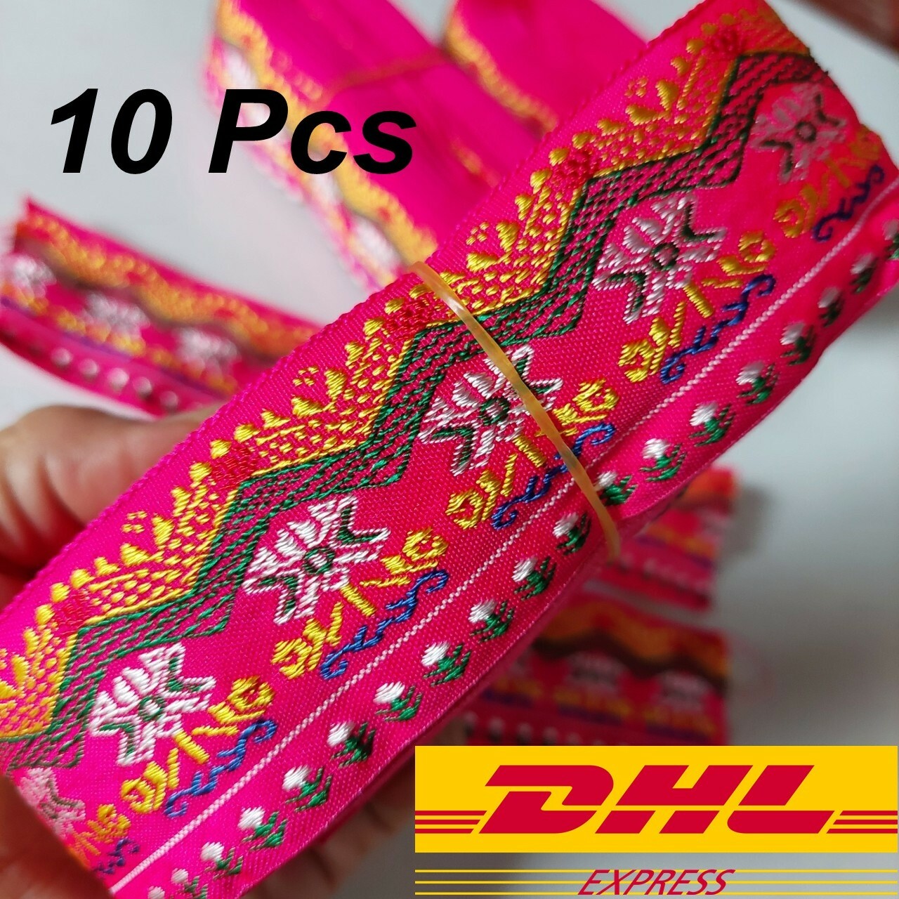 x10 Cloth Tape Embroidered Fabric Ribbon Decorating Shirt Bag Handicraft Tribal