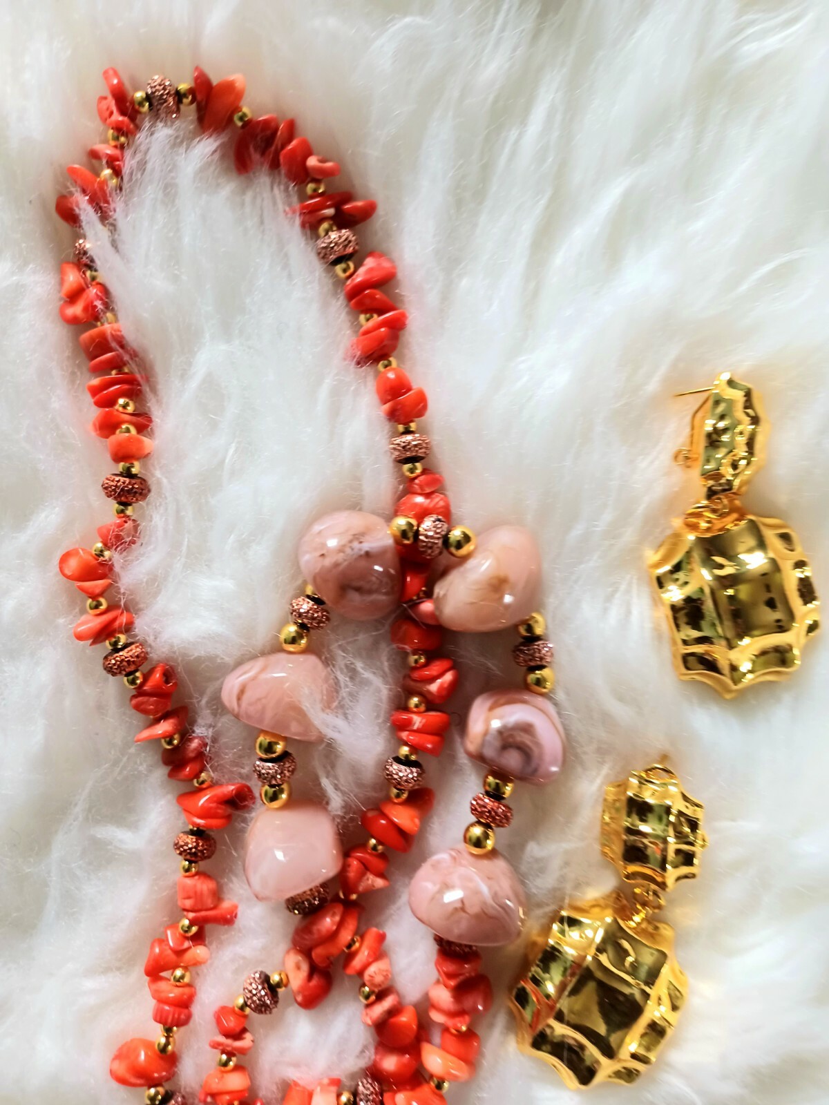 Trendy, versatile and Luxury bead necklace and earrings- Party ready pieces