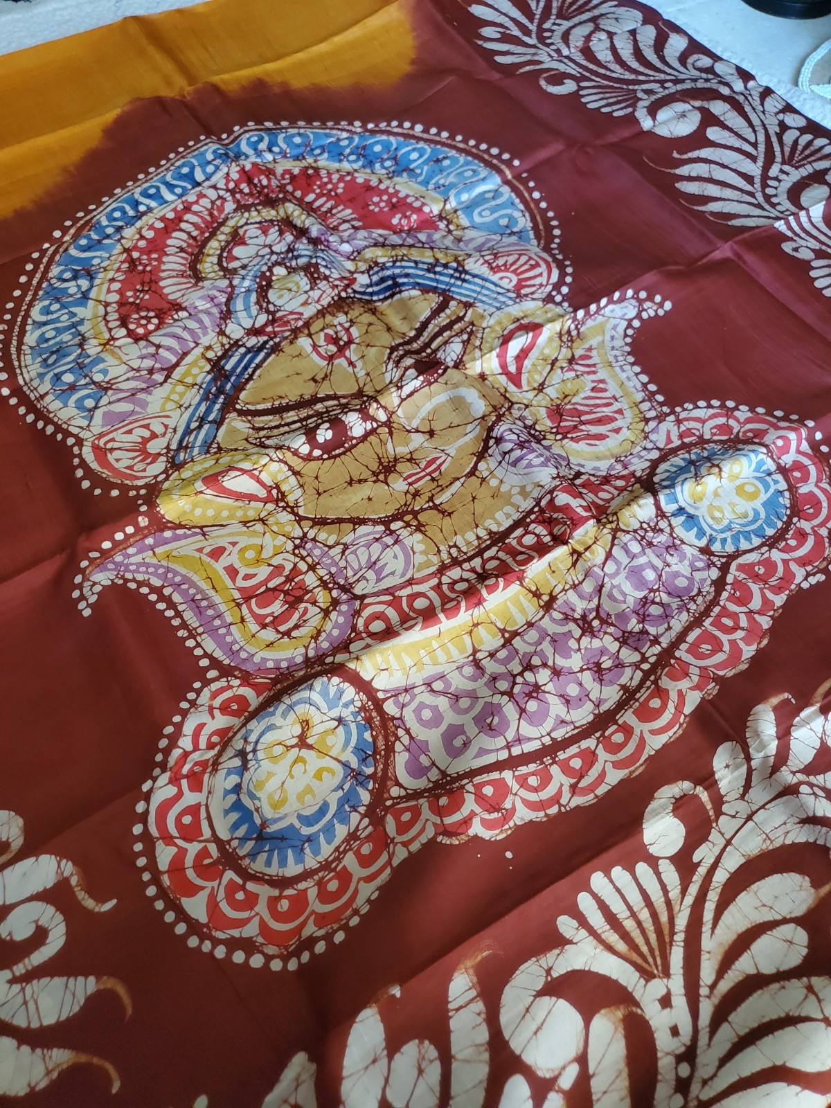 Women New Pure Silk Contemporary Batik Durga Saree Handloom Festive Wedding W Bp