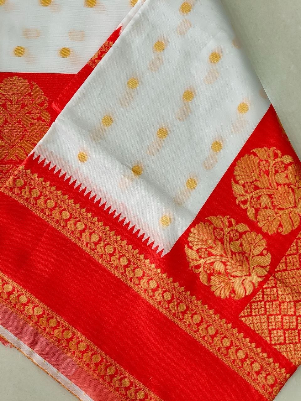 Soft Lichi Silk Saree Jacquard Woven Zari Work Indian Wedding Party Wear Sari