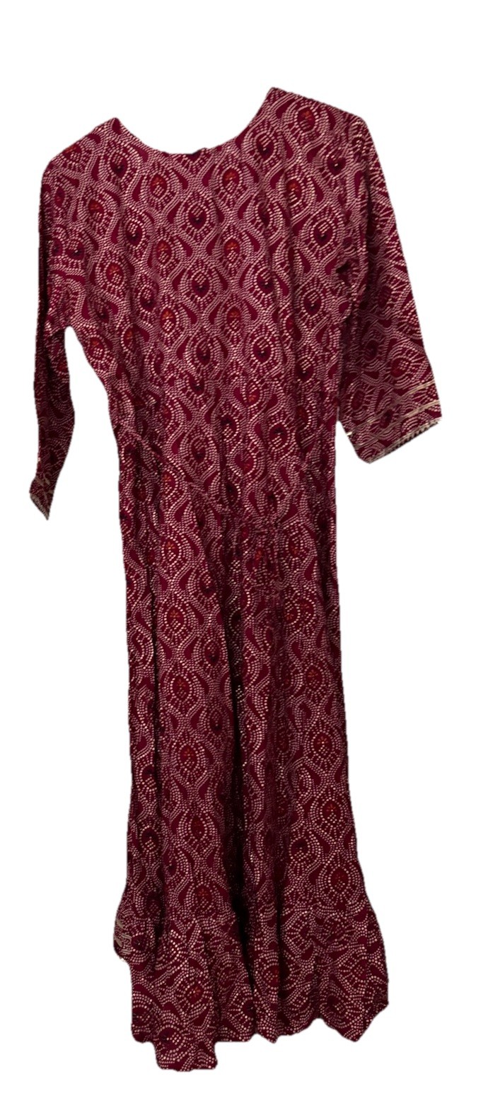 Dark Red Designer Anarkali Gown Style Readymade Womens Kurta