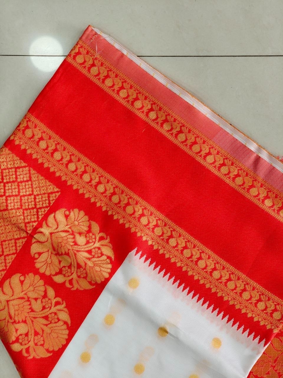 Soft Lichi Silk Saree Jacquard Woven Zari Work Indian Wedding Party Wear Sari