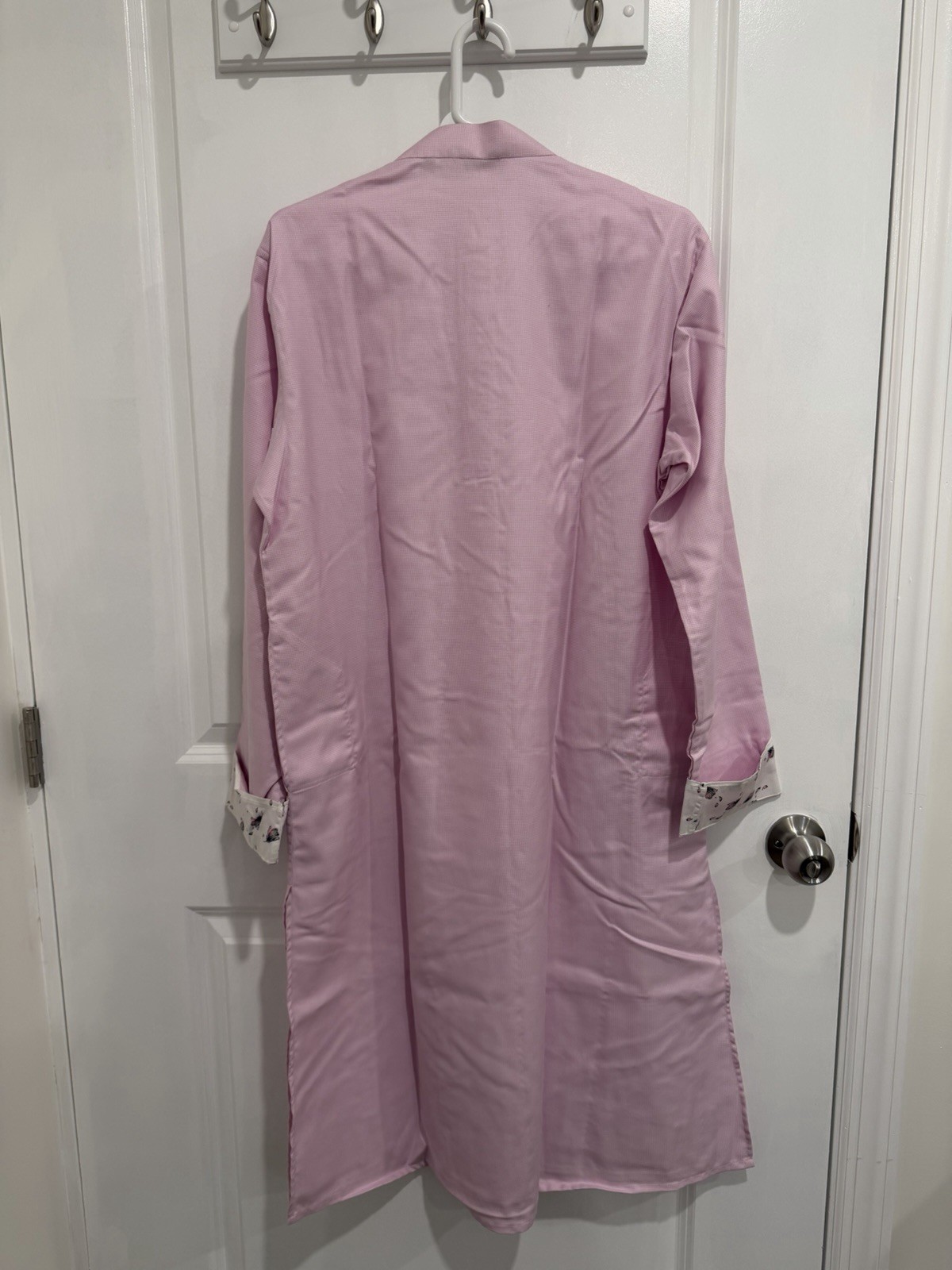 Men’s Pink Kurta Long Sleeve Pattern Tunic