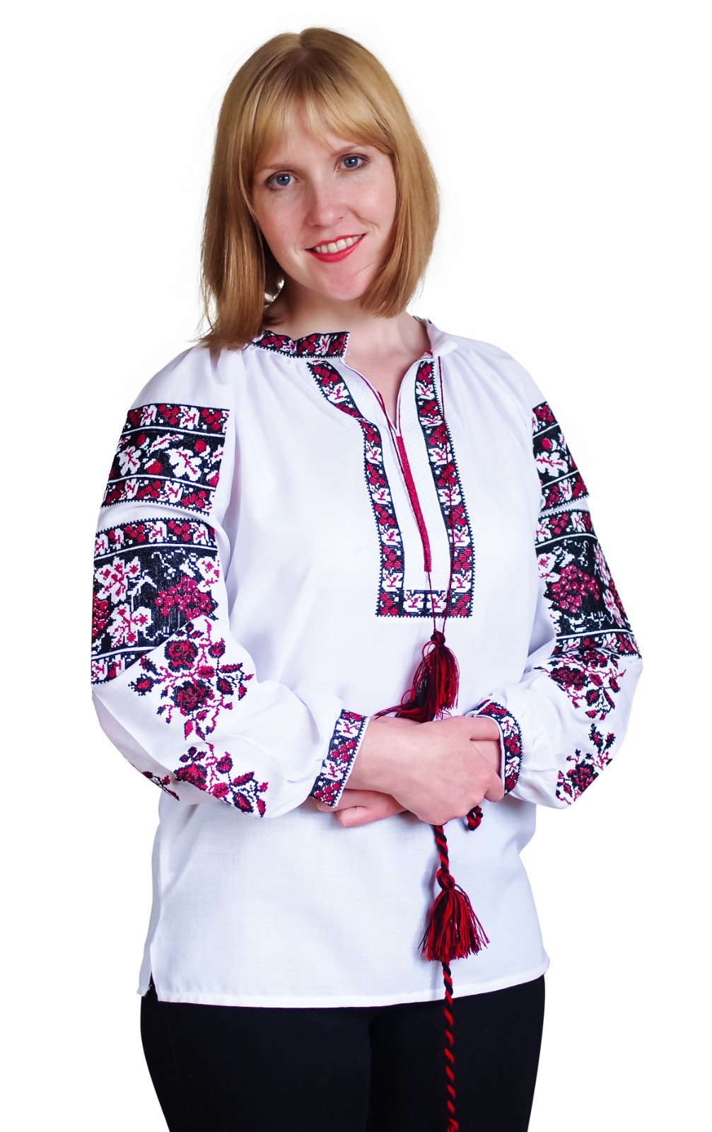 Ukrainian embroidered traditional shirt for ladies, blouse, sorochka vyshyvanka