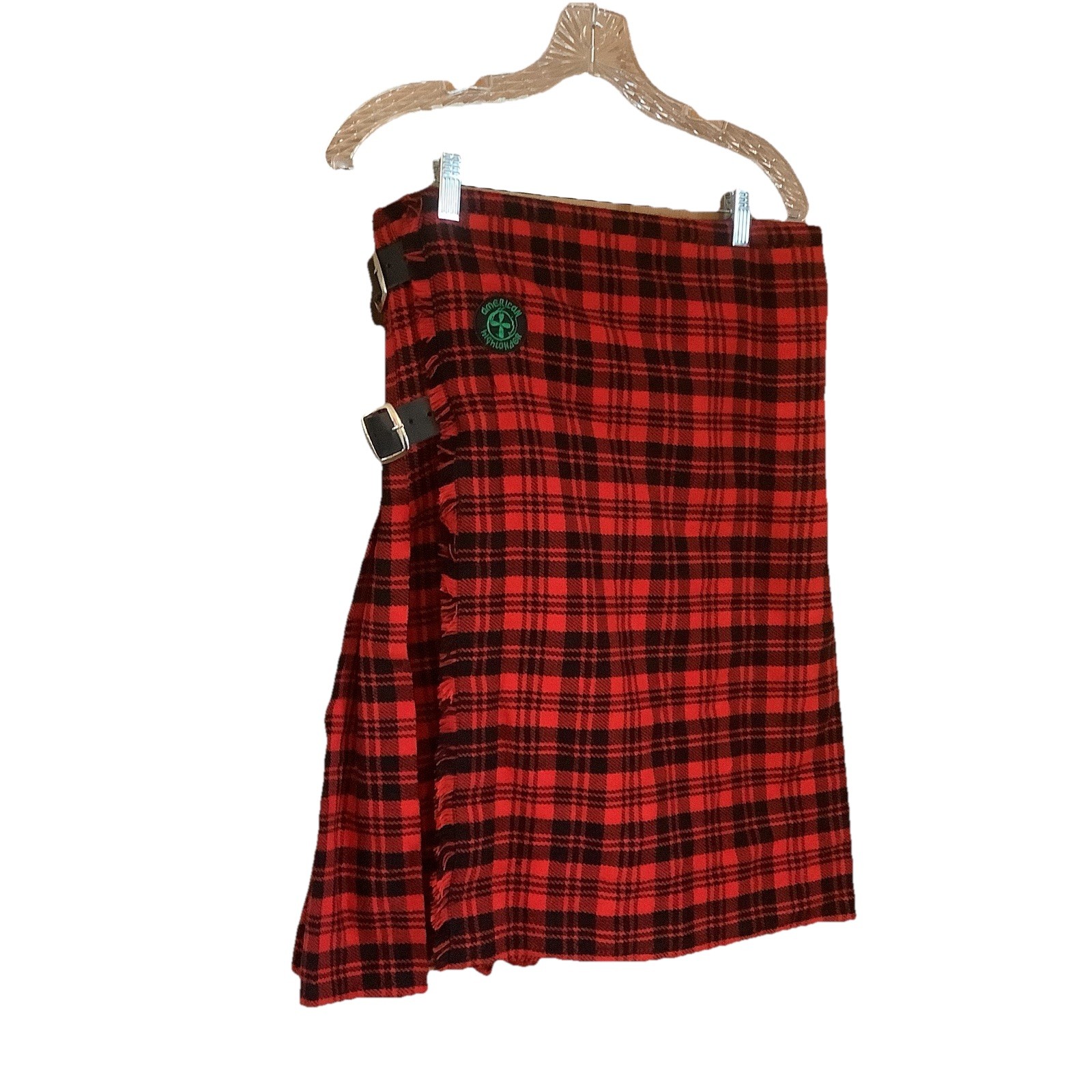 Tartan Red Plaid Scottish Kilt Size 32 American Highlander Tartan Kilt