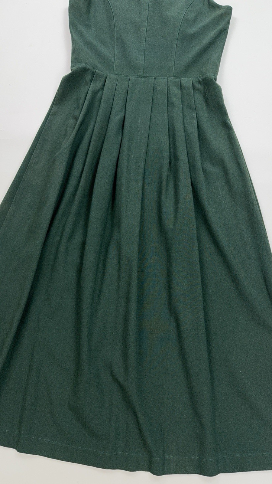 Women’s Green Dirndl Dress Blouse Apron Set Oktoberfest Bavarian Trachten Size M