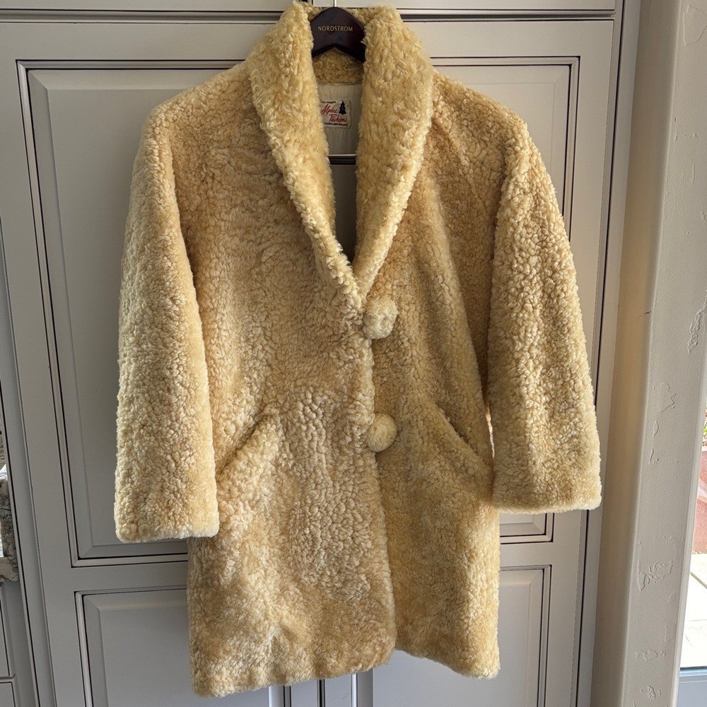 Vintage 50’s Alpine New Zealand Lambswool Sheepskin Sherpa Jacket Womens Small