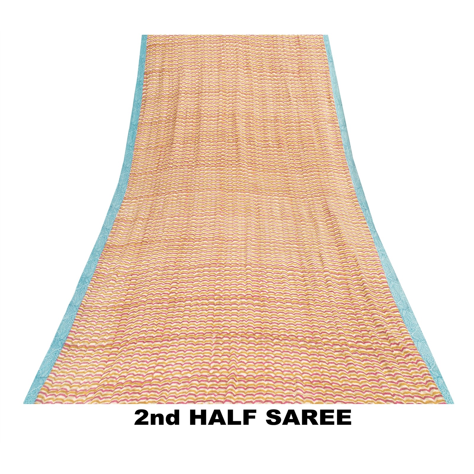 Sanskriti Vintage Sari 100% Pure Woolen Geometric Print 6Yd Sarees For Crafters