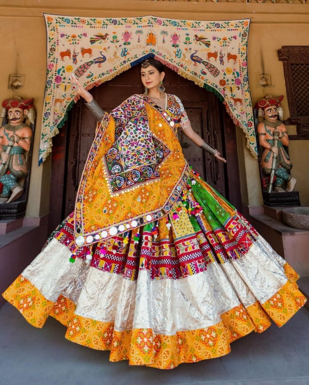 Chaniya Choli For Garba, Garba lehenga women, Navratri Dress By Aadat Export