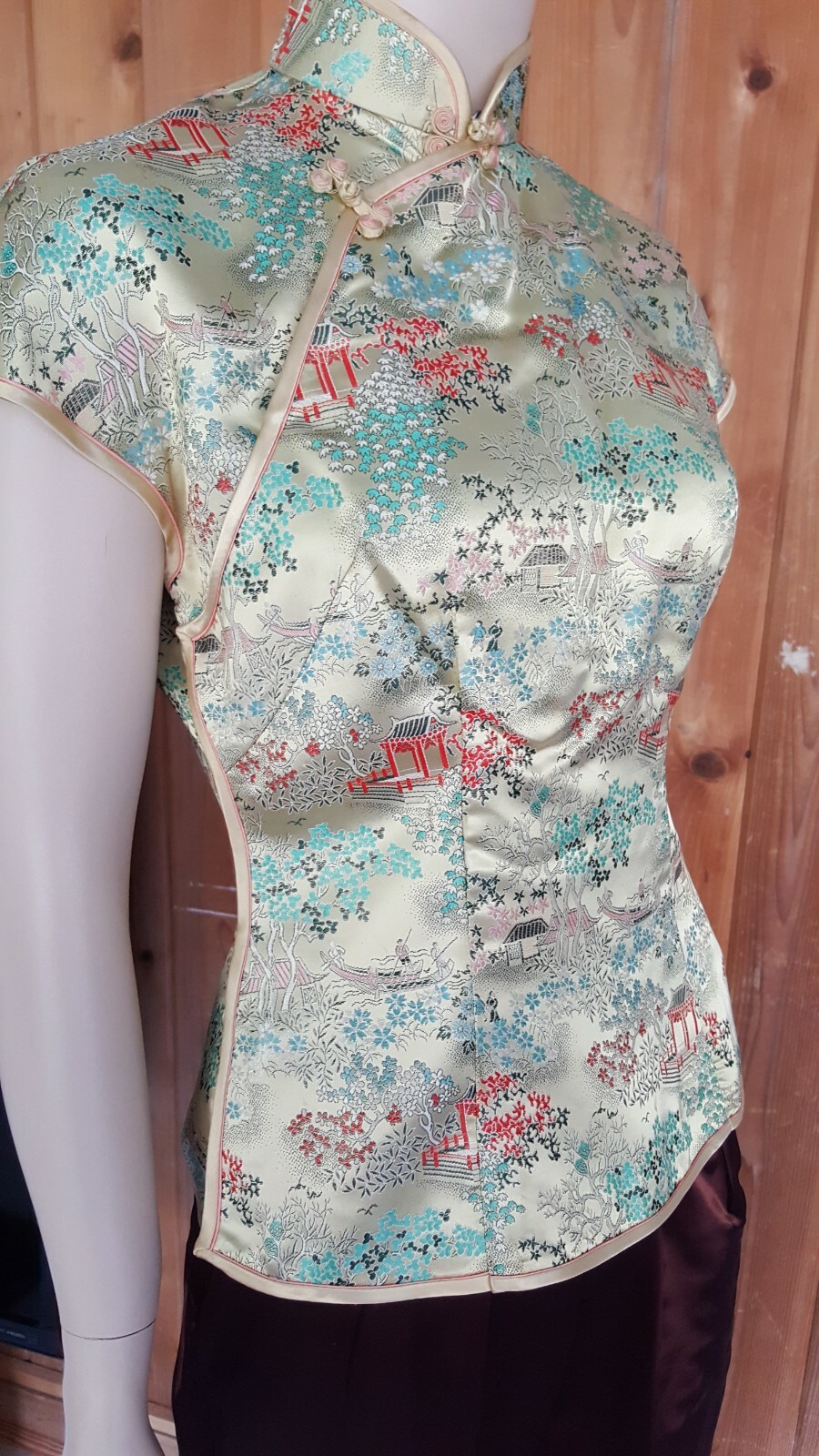 Shanghai China Story Fashion Peony SET Top& Pant Traditional Chinese Women SzS