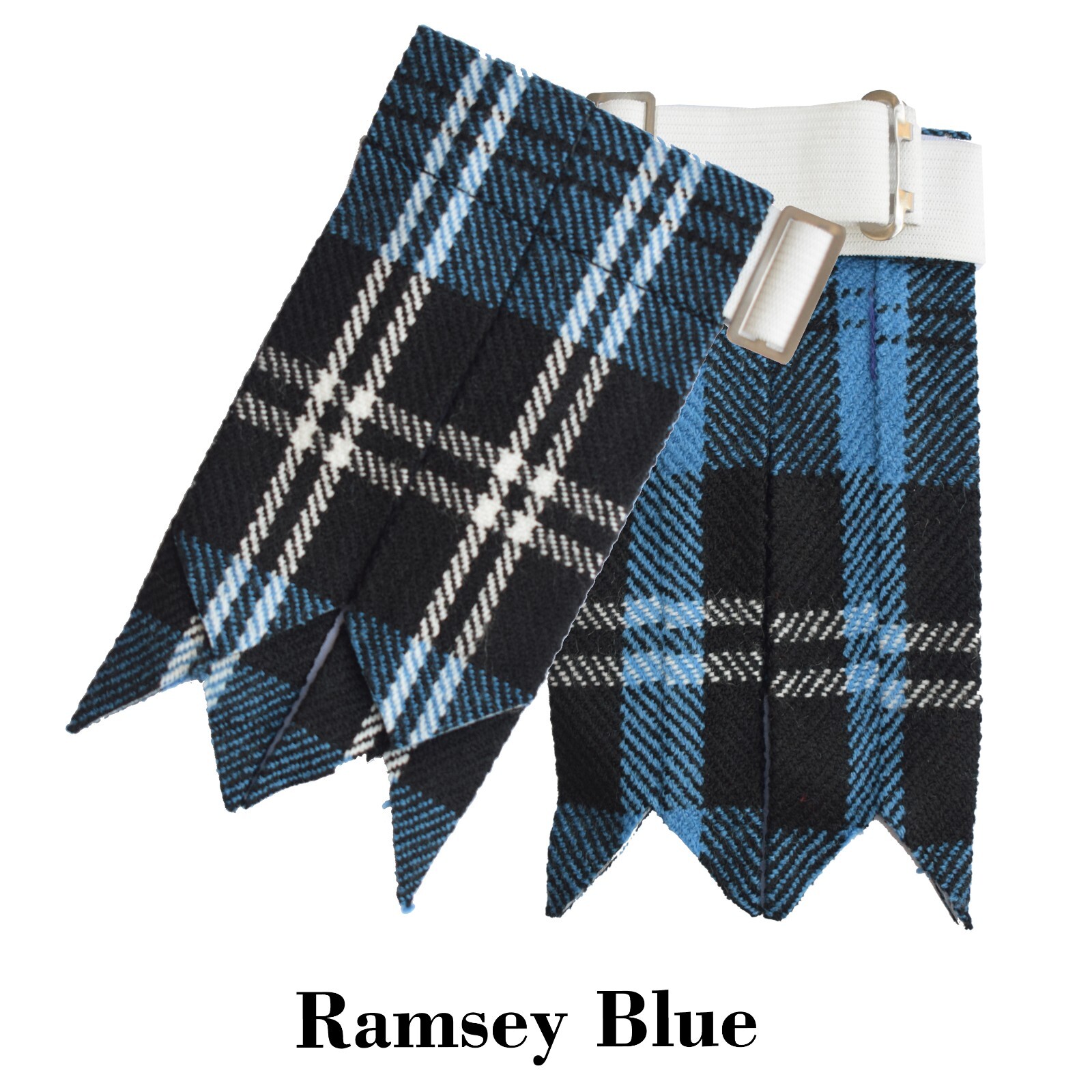 Men’s Scottish Ramsey Blue Tartan Kilt Flashes