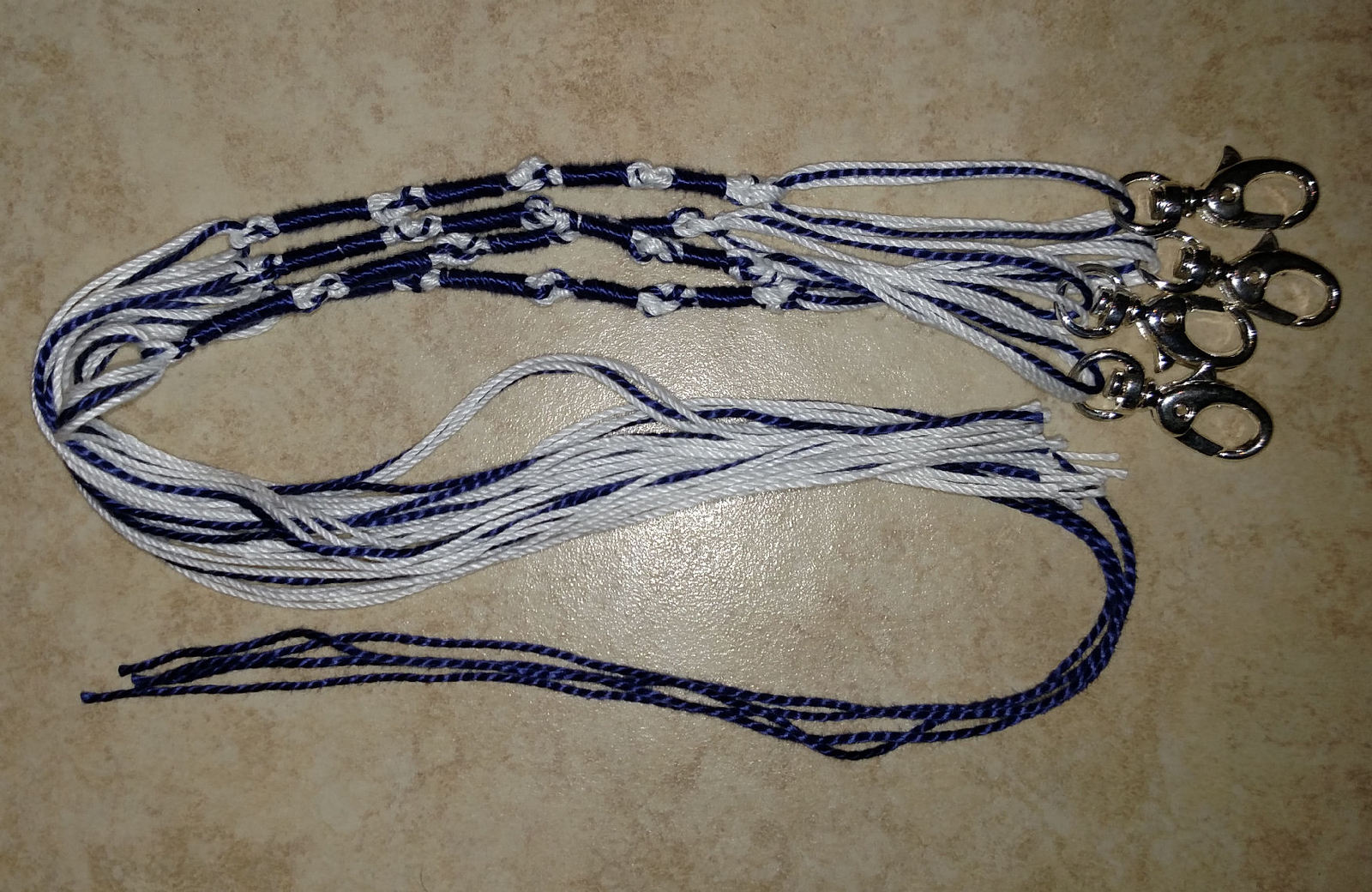 100% Cotton Handmade Jewish TZITZIT TSITSIT 1 Set of 4 Tassels w/ Clips Awesome!