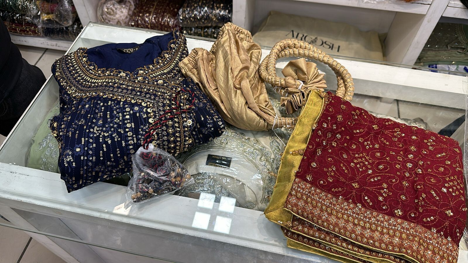 Pakistani Indian Readymade Wedding Collection Heavy Handwork Embroidrey Frock