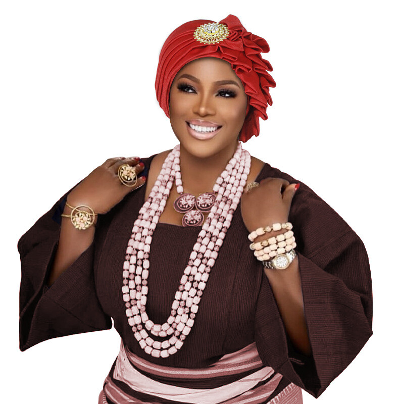 African Women Muslim Hijab Hats Bonnet Head Wrap Pleated Caps Islamic Headwear