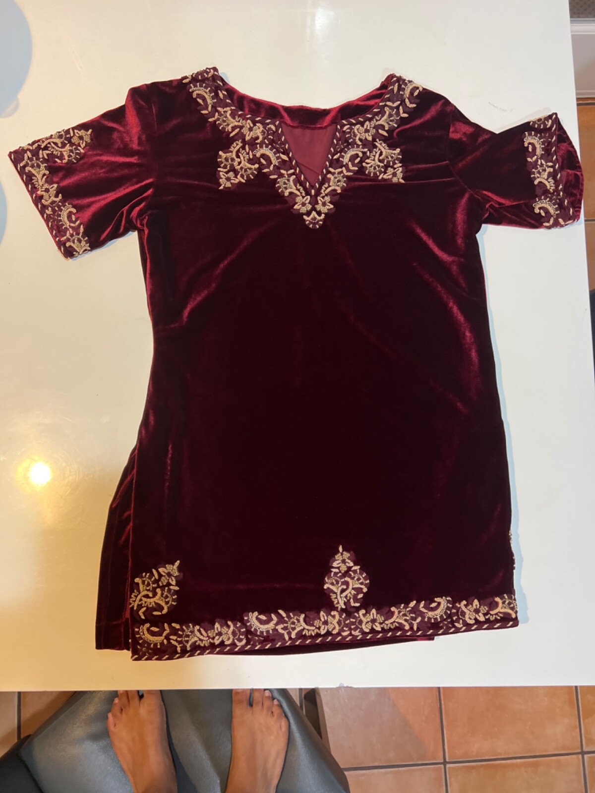 indian lengha – Beautiful lehenga in bronze color with maroon top
