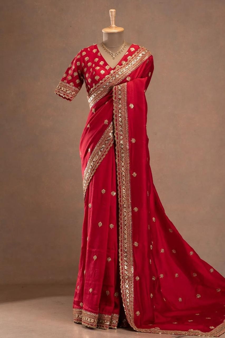 Designer Sari Bollywood Bridal Silk Saree Blouse South Indian Party Wear Saree