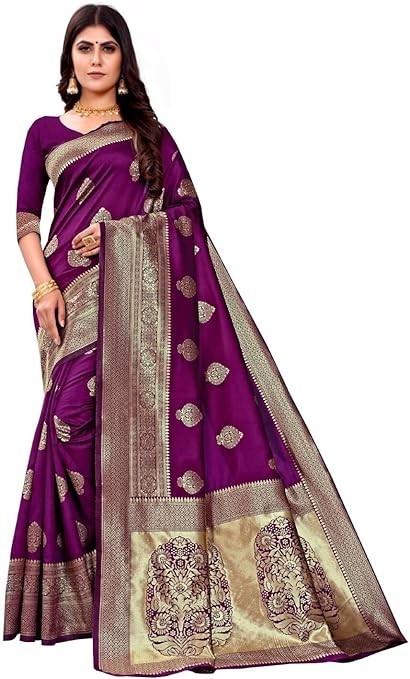 Woven Trendy Kanjivaram Soft Lichi Silk Saree With Blouse Piece