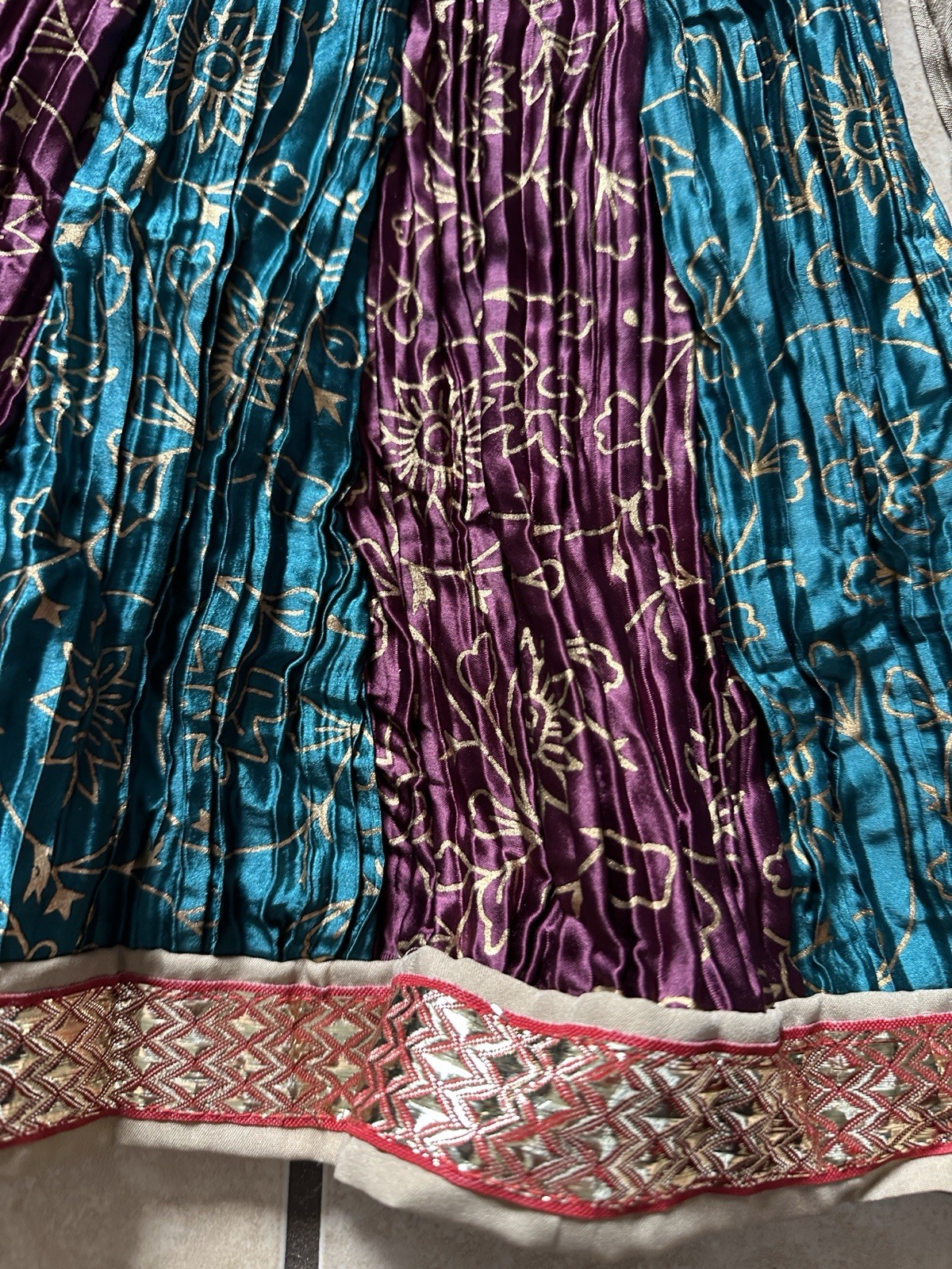 3-Piece Kids South Asian Anarkali Frock Dress Set Size 22 (3T/4T)