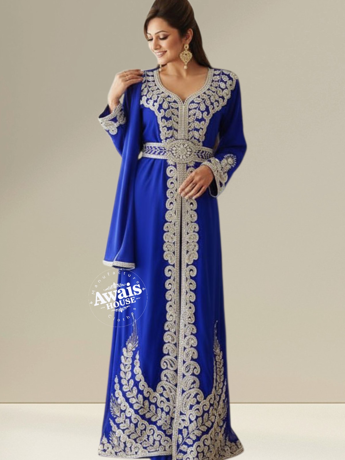 Dubai Kaftan Abaya Jalabiya Abaya Farasha lONG Embroidery islamic clothing