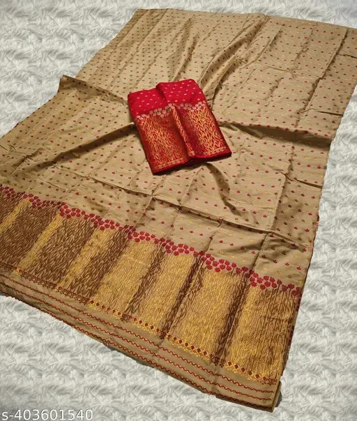 Women’s Poly Silk saree with Running Blouse