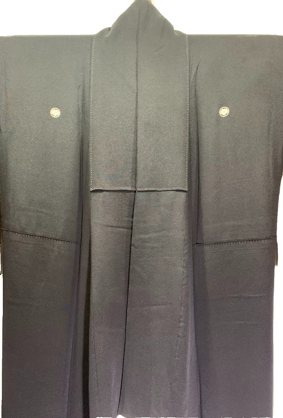 Vintage Silk Kurotomesode Kimono Peacock Embroidery Gold S 25.2in Yuki Japan