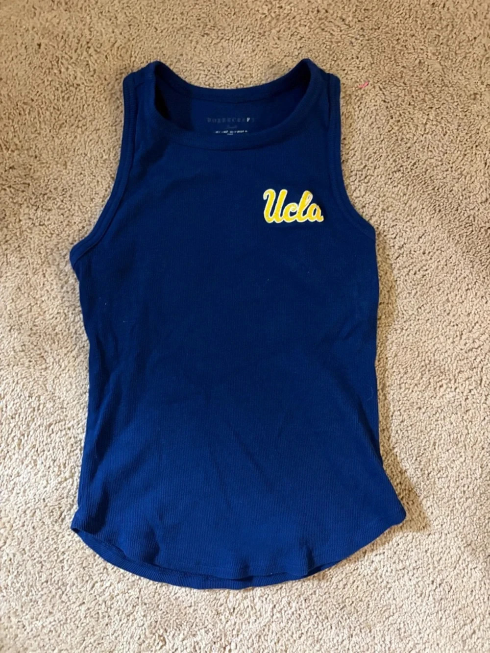 Boxercraft UCLA Ribbed Tank Top Women’s Size Small Blue Embroidered Logo