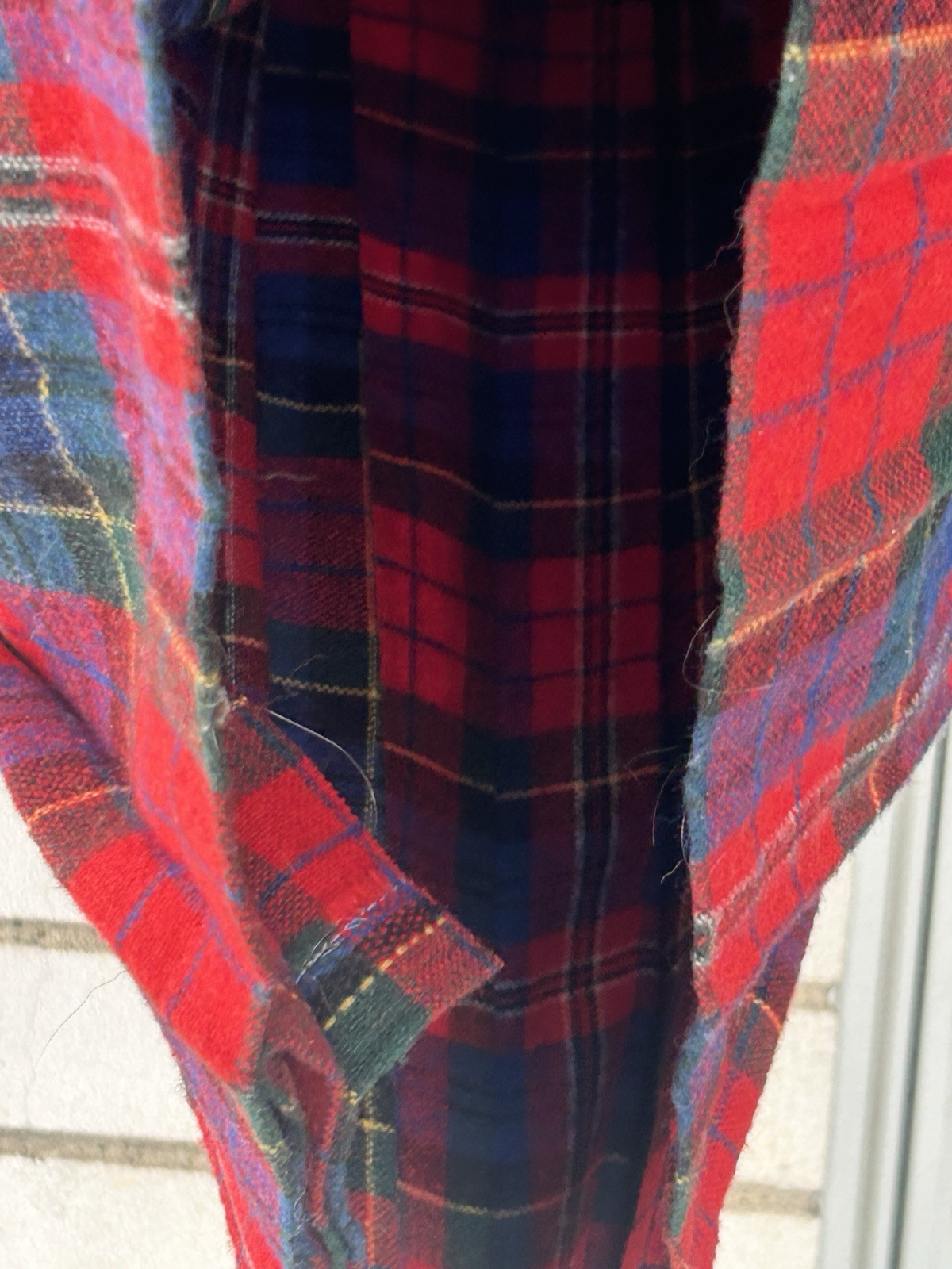 vintage highland kilt shulins woolen co plaid Fringed pleated pin womens New NOS
