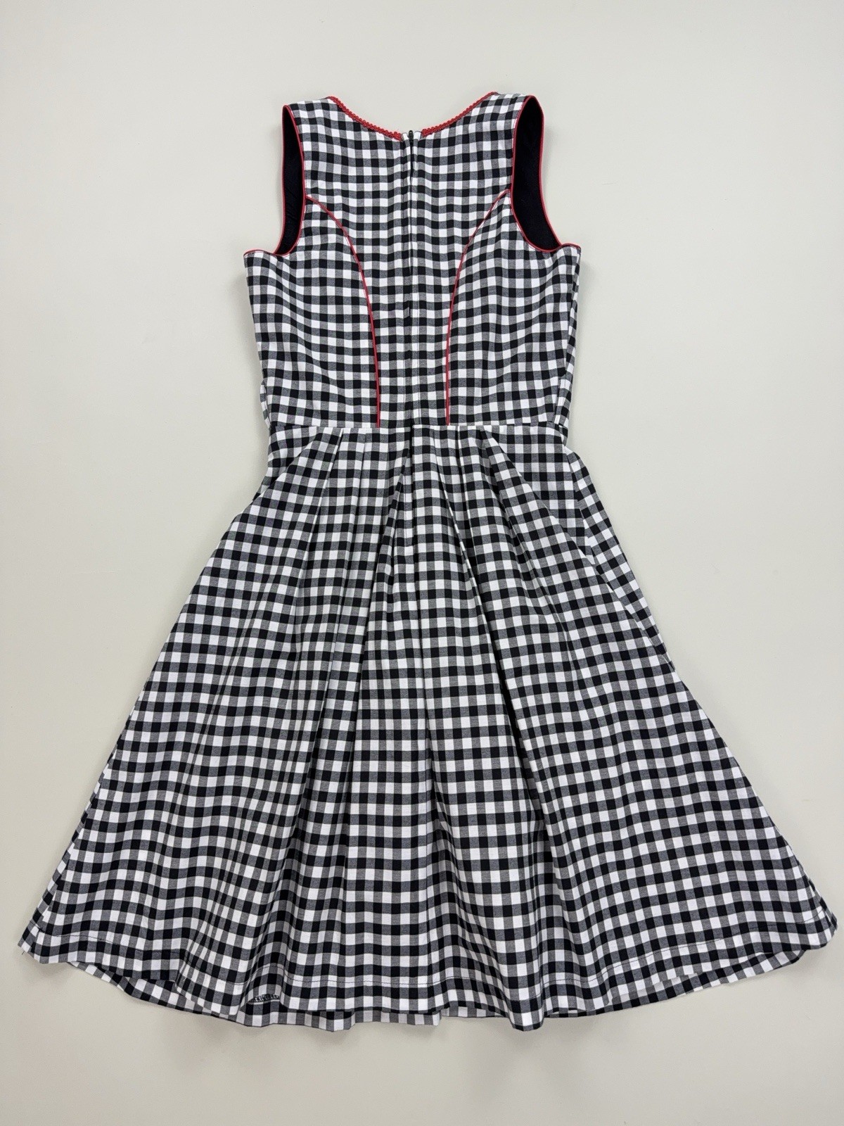 Fuchs Trachten Cotton Blend Dirndl Dress Black White Check Oktoberfest 2XS
