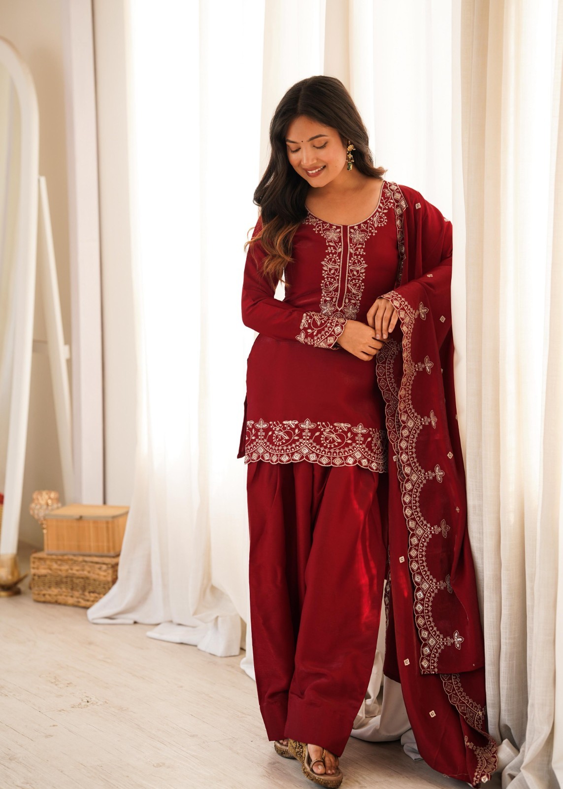 3 PIECE PAKISTANI DESIGNER FARSHI SHALWAR SUIT WEDDING PARTY WEAR WOMEN EID