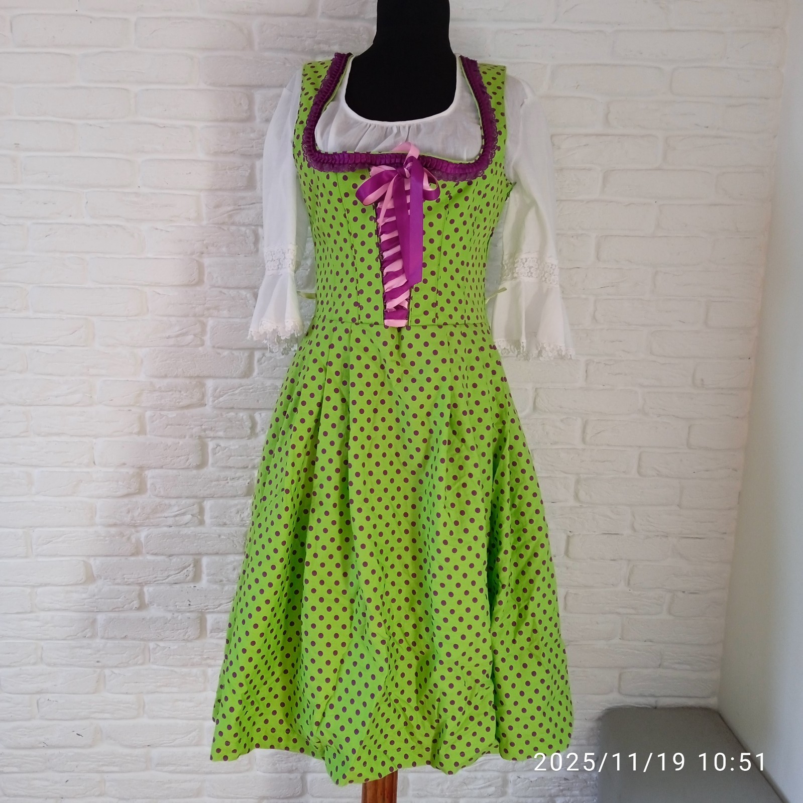 Landhaus Tyrol Dirndl Oktoberfest Dress Size EU 38 and white blouse
