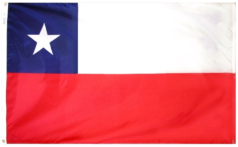 Chile Chilean 3′ x 5′ Flag w/ Grommets to Hang Pride Country Soccer Banner