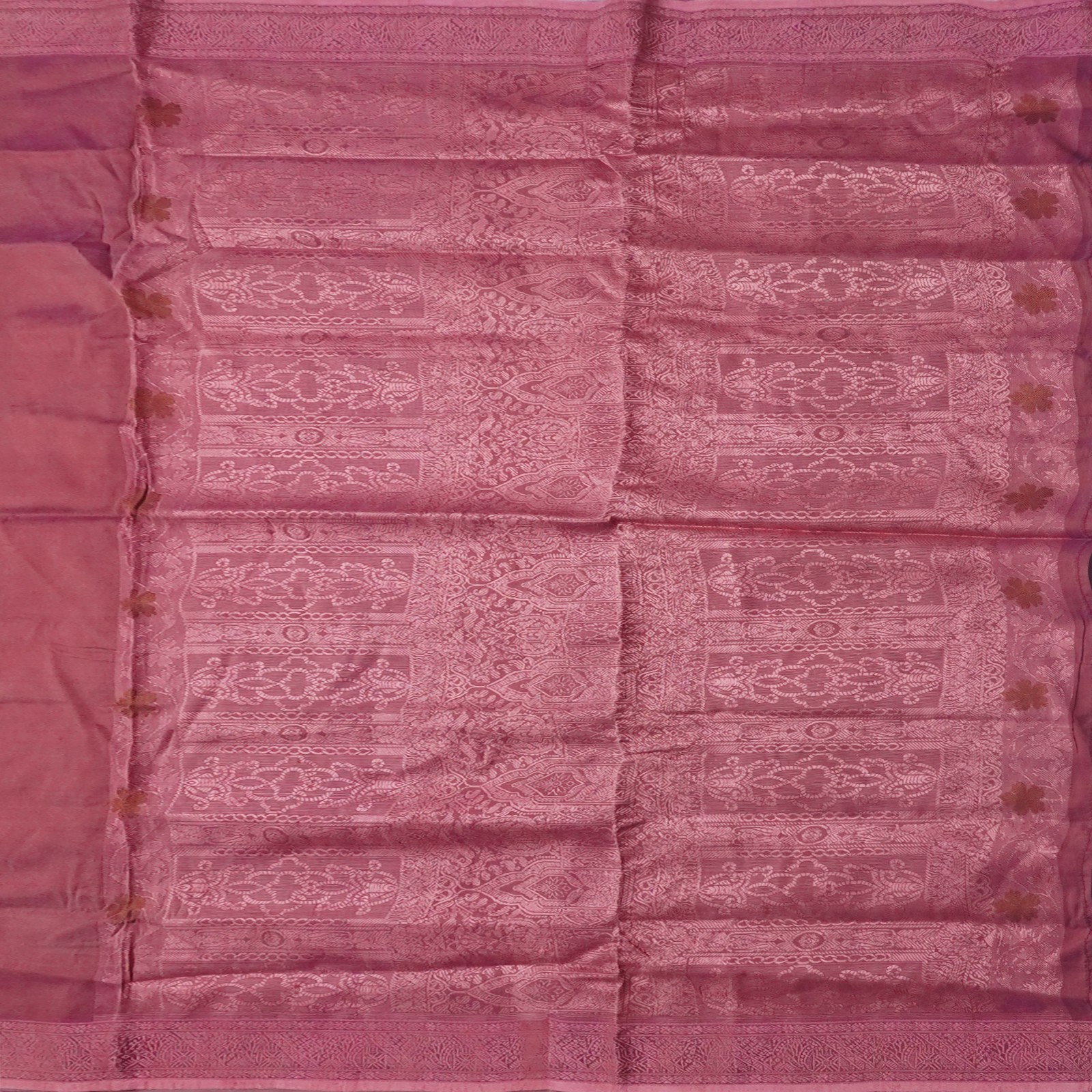 Namaste Vintage Purple Sarees 100% Pure Silk Woven Indian Sari 5YD Craft Fabric