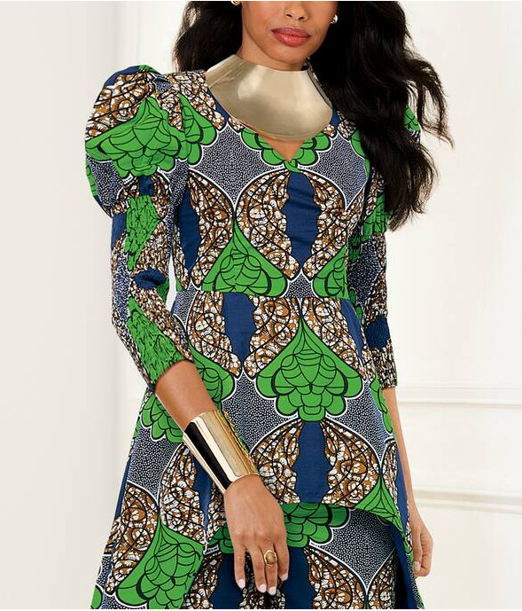 Size 26W PLUS Ashro Purple Green Multi African American Pride Corinda Pant Set