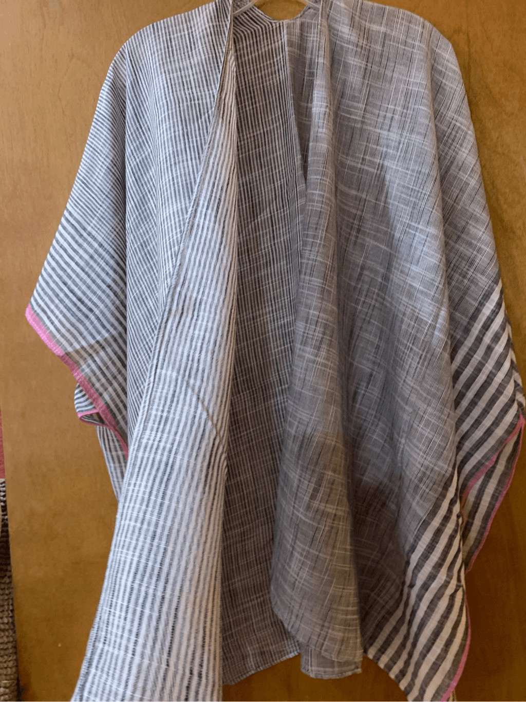 Black White Kimono with Pink Binding #summer