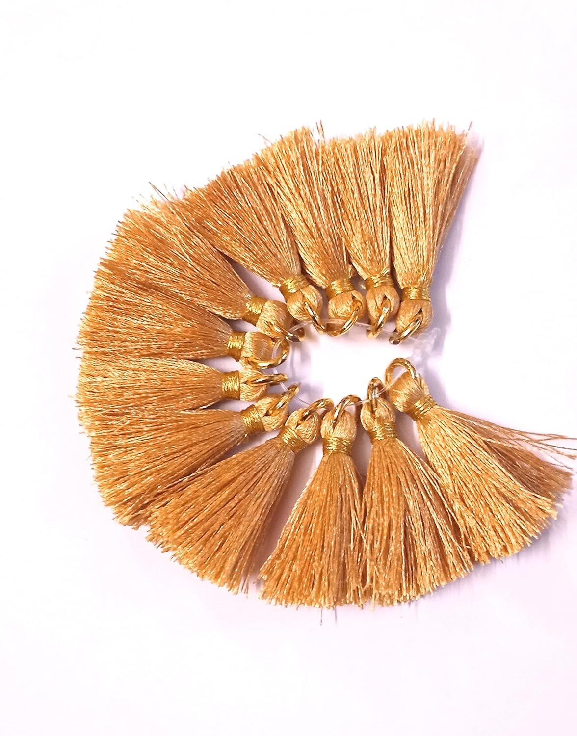 Silk Kuchulu &Tassel For Sari (Pack Of 10) Beige Ethenic Wear Hanging Key Chain