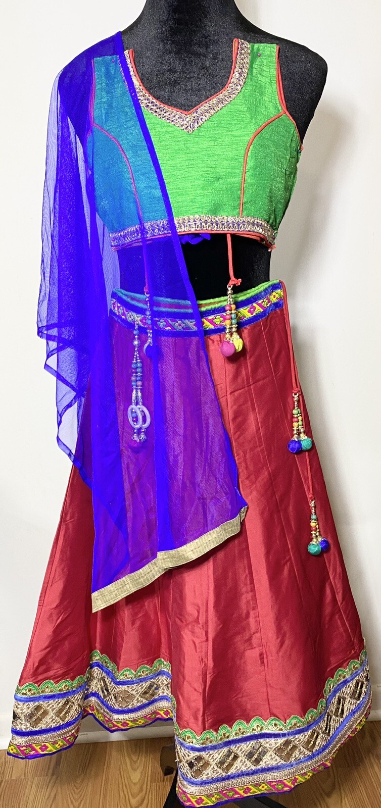 Lehanga Chaniya Choli Skirt Top Indian Pakistani Girl Wedding Party Ethnic Dress