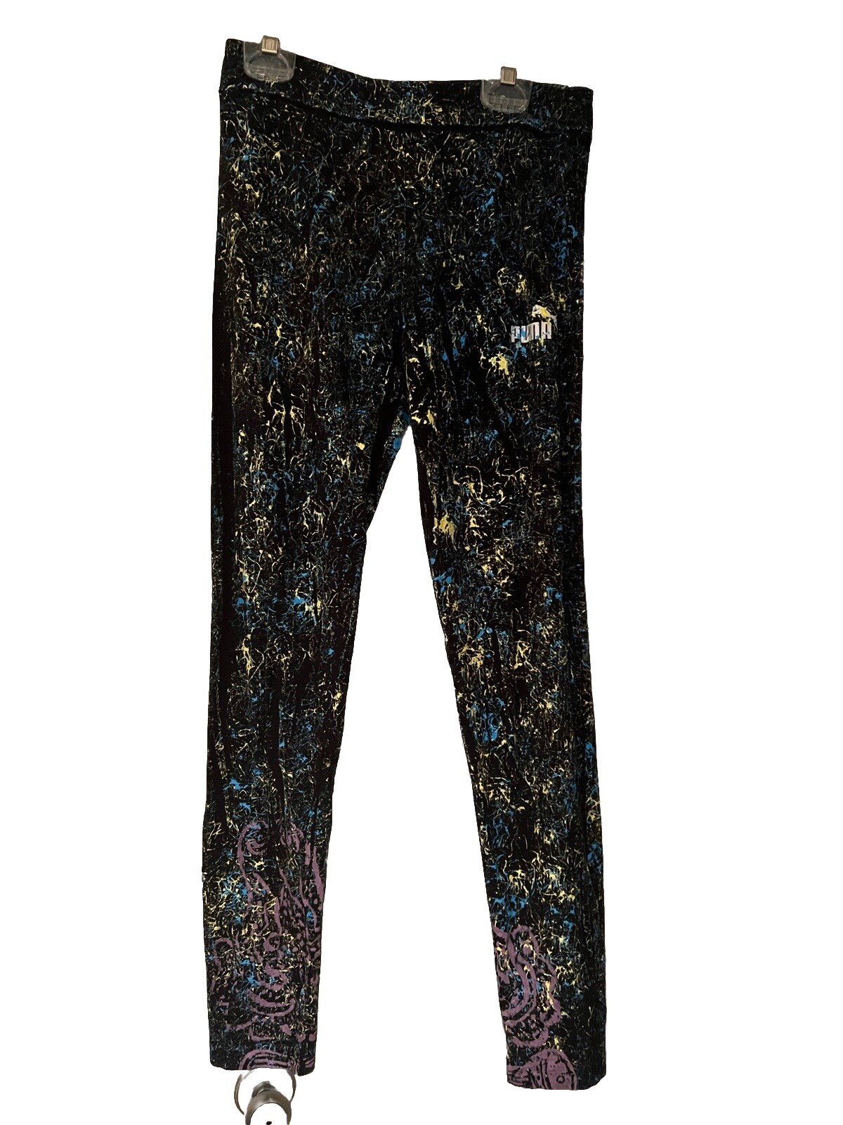 Women’s Nigerian 2-Piece Top and Stretch Tights Party Hand painted New M-L