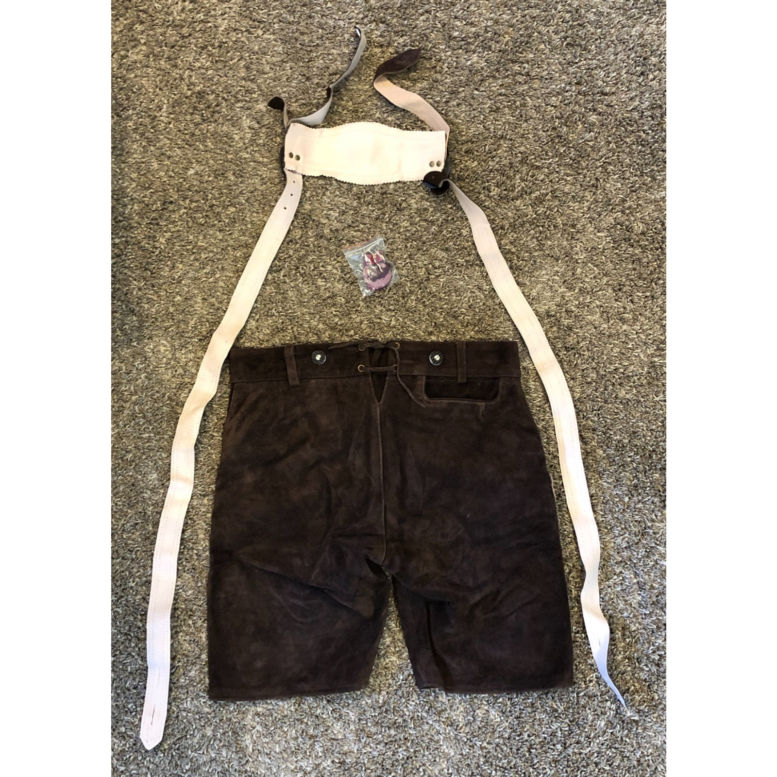 LEDERHOSEN SHORTS SUEDE LEATHER BAVARIAN TRACHTEN MEN Shorts Oktoberfest Size 50