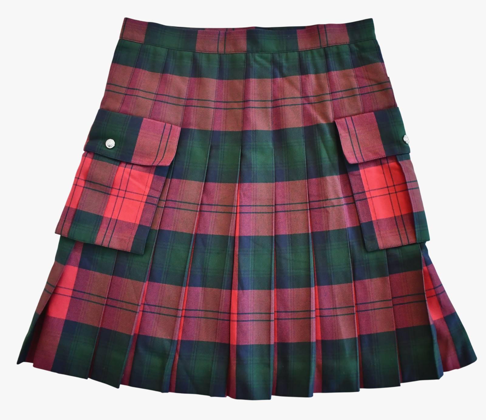 NEW VERSUS VERSACE Plaid Cotton Flannel KILT Style Men’s SKIRT IT-44 W-30″